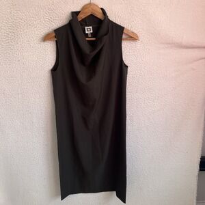 ann klein dress‎ Womens XS dark Brown Sleeveless Cowl neck